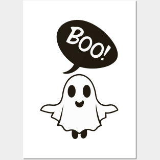 Funny Halloween ghost Posters and Art